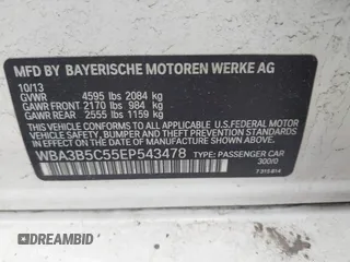 2014 BMW 3 Series 328i xDrive with VIN WBA3B5C55EP543478, listed as a IAAI auction lot 41629266 with 150,595 mi miles and . Bid and sale history available at DreamBid. Image 9.