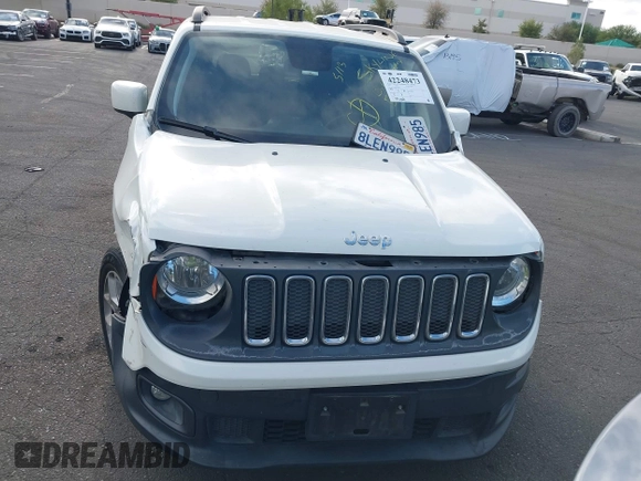 2018 Jeep Renegade Altitude with VIN ZACCJABB0JPJ58037, listed as a IAAI auction lot 42248473 with 99,462 mi miles and . Bid and sale history available at DreamBid. Image 12.