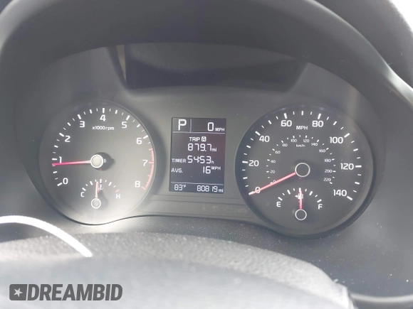 2019 Kia Rio S with VIN 3KPA24AB5KE202137, listed as a IAAI auction lot 41888465 with 80,819 mi miles. Bid and sale history available at carsss.com. Image 7.