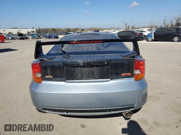 2002 Toyota Celica GTS with VIN JTDDY38TX20057061, listed as a Copart auction lot 43334735 with 123,908 mi miles and Salvage Title. Bid and sale history available at carsss.com. Image 6.