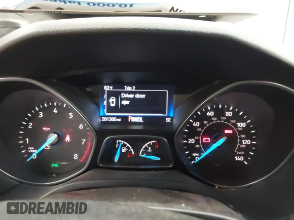 2015 Ford Focus SE with VIN 1FADP3F24FL343320, listed as a IAAI auction lot 41994901 with 201,300 mi miles and . Bid and sale history available at DreamBid. Image 7.