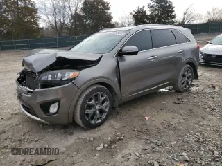 2016 Kia Sorento SX with VIN 5XYPKDA59GG008256, listed as a Copart auction lot 48056665 with 216,055 mi miles and Salvage Title. Bid and sale history available at carsss.com. Image 1.