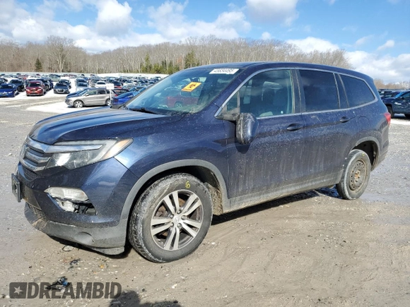 2017 Honda Pilot EX-L with VIN 5FNYF6H53HB035987, listed as a Copart auction lot 45834495 with 163,365 mi miles and Non Repairable. Bid and sale history available at DreamBid. Image 1.