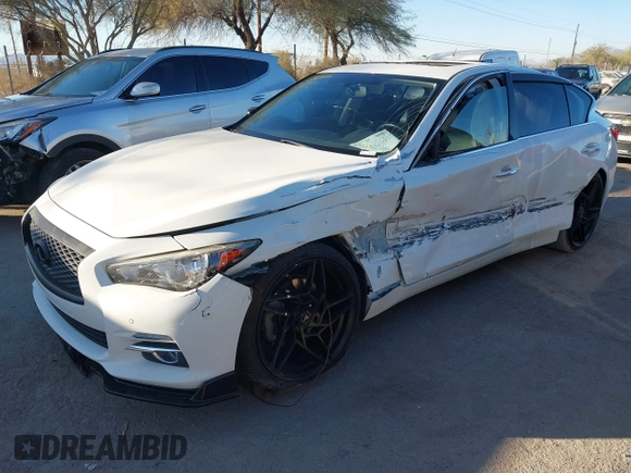 2017 Infiniti Q50 Premium with VIN JN1EV7AP6HM737223, listed as a IAAI auction lot 41335651 with 93,883 mi miles and . Bid and sale history available at DreamBid. Image 2.