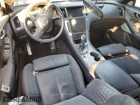 2020 Infiniti Q50 Red Sport 400 with VIN JN1FV7AP5LM630421, listed as a Copart auction lot 46098215 with Not provided miles and Salvage title. Bid and sale history available at DreamBid. Image 8.