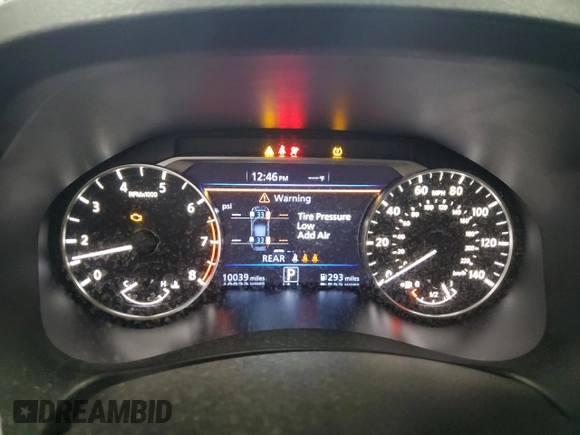 2025 Nissan Altima SV with VIN 1N4BL4DV1SN302289, listed as a Copart auction lot 54257495 with 10,039 mi miles and Non Repairable. Bid and sale history available at DreamBid. Image 9.