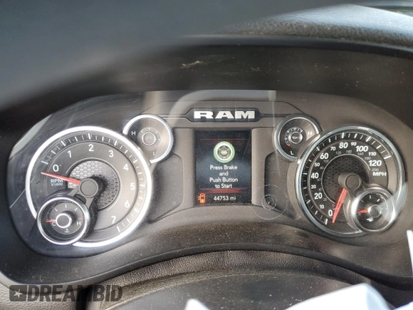 2024 Ram 2500 Tradesman with VIN 3C6UR5HJ7RG222469, listed as a Copart auction lot 44657845 with 44,753 mi miles and Salvage title. Bid and sale history available at DreamBid. Image 9.