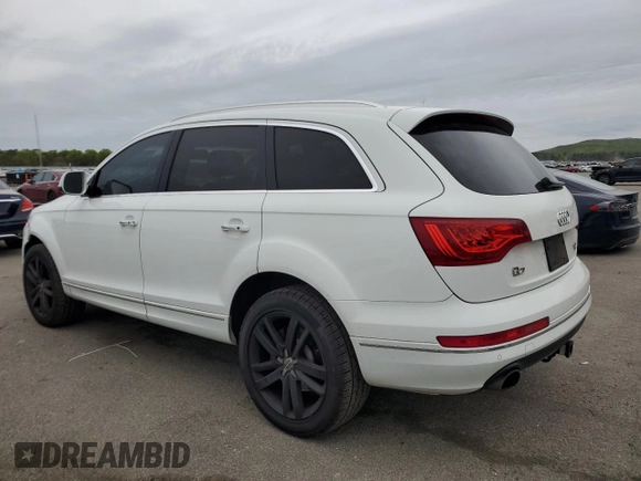 2015 Audi Q7 Premium Plus with VIN WA1LGAFE7FD029637, listed as a Copart auction lot 56596535 with 131,381 mi miles and Salvage Title. Bid and sale history available at DreamBid. Image 2.