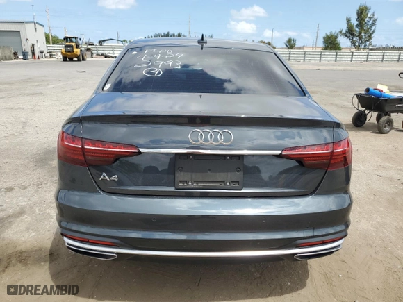 2020 Audi A4 Sedan Premium Plus with VIN WAUHMAF41LN012993, listed as a Copart auction lot 49923204 with NaN miles. Bid and sale history available at carsss.com. Image 6.
