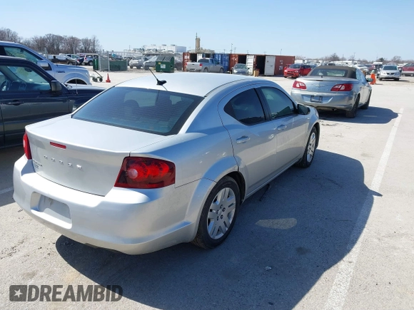 2012 Dodge Avenger SE with VIN 1C3CDZAB6CN171367, listed as a IAAI auction lot 41743381 with 145,303 mi miles and . Bid and sale history available at DreamBid. Image 4.