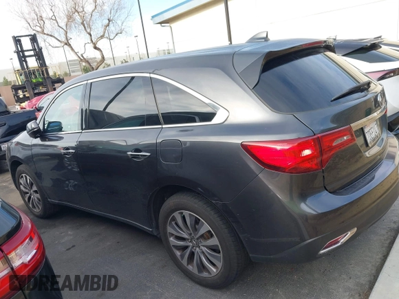 2014 Acura MDX Tech Pkg with VIN 5FRYD3H41EB012164, listed as a IAAI auction lot 41765473 with 59,935 mi miles. Bid and sale history available at carsss.com. Image 15.