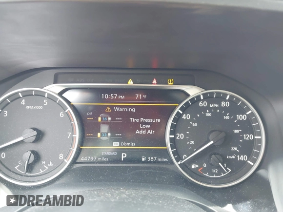 2021 Nissan Rogue S with VIN 5N1AT3AA2MC817507, listed as a IAAI auction lot 42534574 with 44,797 mi miles and . Bid and sale history available at DreamBid. Image 7.