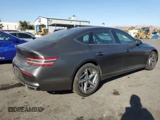 2023 Genesis G80 2.5T with VIN KMTGA4SC1PU166008, listed as a Copart auction lot 79831594 with 12,628 mi miles and Salvage Title. Bid and sale history available at DreamBid. Image 3.