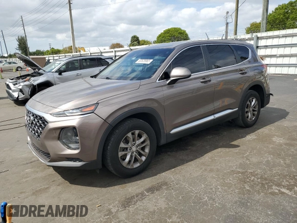 2019 Hyundai Santa Fe SE with VIN 5NMS23AD4KH076815, listed as a Copart auction lot 53528965 with 104,262 mi miles and Non Repairable. Bid and sale history available at carsss.com. Image 1.