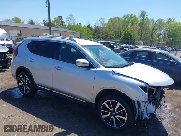2019 Nissan Rogue SL with VIN 5N1AT2MV3KC781669, listed as a IAAI auction lot 42005947 with 85,461 mi miles. Bid and sale history available at carsss.com. Image 1.
