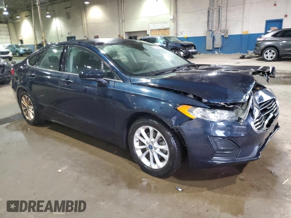 2020 Ford Fusion SE with VIN 3FA6P0HD9LR179565, listed as a Copart auction lot 83744344 with 51,299 mi miles and Salvage Title. Bid and sale history available at carsss.com. Image 4.