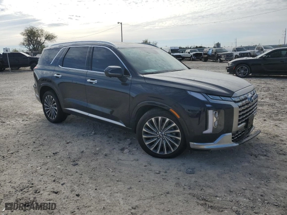 2024 Hyundai Palisade Calligraphy Night Edition with VIN KM8R7DGE5RU759708, listed as a Copart auction lot 81803014 with 7,109 mi miles and Salvage Title. Bid and sale history available at carsss.com. Image 4.