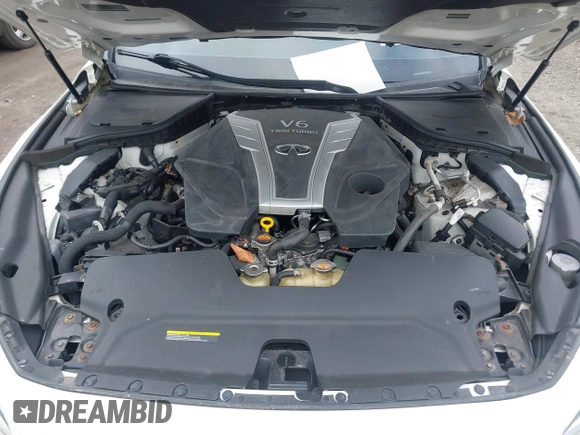 2016 Infiniti Q50 3.0t Premium with VIN JN1EV7AR4GM341324, listed as a IAAI auction lot 42093328 with 95,942 mi miles. Bid and sale history available at carsss.com. Image 10.