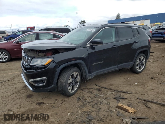 2020 Jeep Compass Limited with VIN 3C4NJDCB2LT196733, listed as a Copart auction lot 53106625 with 128,783 mi miles and Clean title. Bid and sale history available at DreamBid. Image 1.