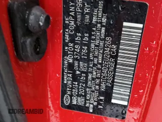 2014 Hyundai Veloster RE:FLEX z VIN KMHTC6AD2EU204268, wystawiony jako Copart lot #78651814 z przebiegiem Nie podano mil oraz Szkoda całkowita • Salvage title. Historia ofert i sprzedaży dostępna na DreamBid. Obrazek 12.