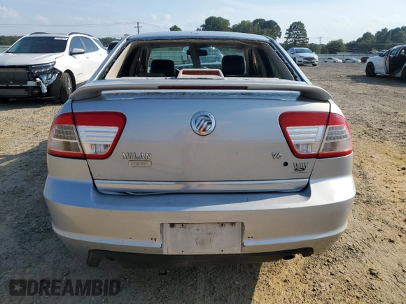 2006 Mercury Milan Premier z VIN 3MEFM08176R611016, wystawiony jako Copart lot #70576844 z przebiegiem Nie podano mil oraz Szkoda całkowita • Salvage title. Historia ofert i sprzedaży dostępna na DreamBid. Obrazek 6.