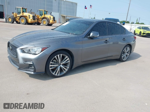 2021 Infiniti Q50 Sensory with VIN JN1EV7CP5MM703829, listed as a IAAI auction lot 41951117 with 60,314 mi miles and . Bid and sale history available at DreamBid. Image 2.