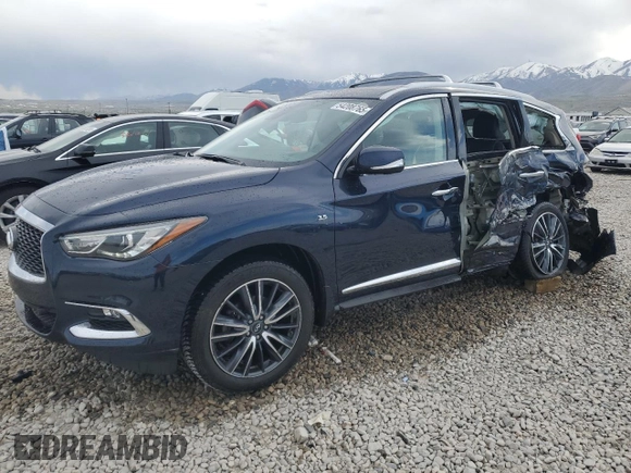 2019 Infiniti QX60 Pure z VIN 5N1DL0MM5KC530029, wystawiony jako Copart lot #54208765 z przebiegiem 126 409 mil mil oraz Szkoda całkowita • Salvage title. Historia ofert i sprzedaży dostępna na DreamBid. Obrazek 1.