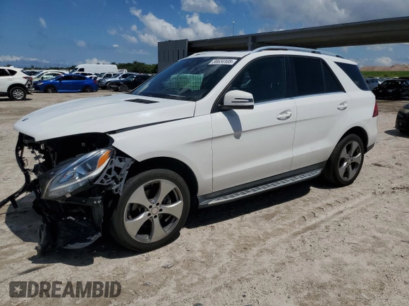2016 Mercedes-Benz GLE 350 with VIN 4JGDA5JB1GA740362, listed as a Copart auction lot 56634105 with 107,992 mi miles and Salvage title. Bid and sale history available at DreamBid. Image 1.