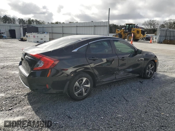 2020 Honda Civic Sedan LX with VIN 2HGFC2F69LH586028, listed as a Copart auction lot 44815125 with 64,451 mi miles and Salvage Title. Bid and sale history available at carsss.com. Image 3.