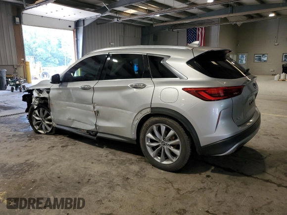 2019 Infiniti QX50 Luxe z VIN 3PCAJ5M39KF128678, wystawiony jako Copart lot #59567025 z przebiegiem 103 090 mil mil oraz Szkoda całkowita • Salvage title. Historia ofert i sprzedaży dostępna na DreamBid. Obrazek 2.