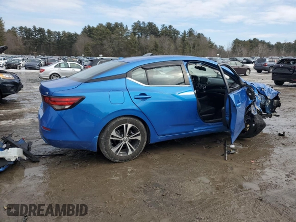 2020 Nissan Sentra SV with VIN 3N1AB8CV1LY241809, listed as a Copart auction lot 46157885 with 39,418 mi miles and Salvage Title. Bid and sale history available at carsss.com. Image 3.