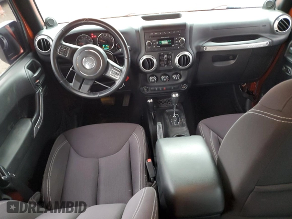 2014 Jeep Wrangler Unlimited Rubicon with VIN 1C4BJWFG0EL187243, listed as a Copart auction lot 45865005 with 53,064 mi miles and Salvage title. Bid and sale history available at DreamBid. Image 8.