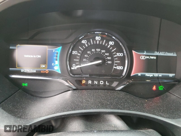 2020 Lincoln MKZ Hybrid Reserve with VIN 3LN6L5LU2LR623195, listed as a Copart auction lot 55760174 with 91,274 mi miles and Clean title. Bid and sale history available at DreamBid. Image 9.