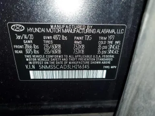 2020 Hyundai Santa Fe Limited with VIN 5NMS5CAD3LH216345, listed as a Copart auction lot 45531945 with 87,097 mi miles and Salvage Title. Bid and sale history available at carsss.com. Image 15.