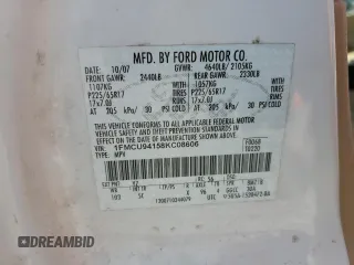 2008 Ford Escape Limited with VIN 1FMCU94158KC08606, listed as a Copart auction lot 61902405 with 166,477 mi miles and Salvage title. Bid and sale history available at DreamBid. Image 13.
