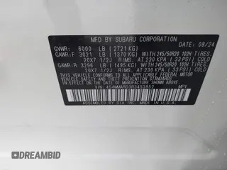 2024 Subaru Ascent Limited z VIN 4S4WMARD3R3453952, wystawiony jako IAAI lot #41628483 z przebiegiem 5 525 mil mil oraz . Historia ofert i sprzedaży dostępna na DreamBid. Obrazek 9.
