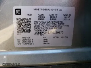 2024 Chevrolet Traverse AWD Z71 with VIN 1GNEVJKS3RJ169570, listed as a Copart auction lot 65659544 with 4,401 mi miles and Salvage Title. Bid and sale history available at carsss.com. Image 13.