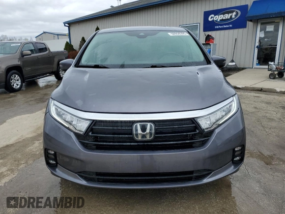 2021 Honda Odyssey EX-L with VIN 5FNRL6H76MB006265, listed as a Copart auction lot 50958395 with 60,662 mi miles and Salvage Title. Bid and sale history available at DreamBid. Image 5.