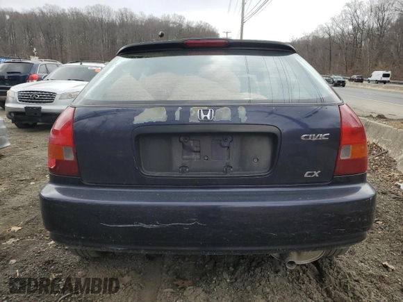 1998 Honda Civic CX with VIN 2HGEJ6325WH113841, listed as a Copart auction lot 46239325 with 79,471 mi miles and Salvage Title. Bid and sale history available at carsss.com. Image 6.