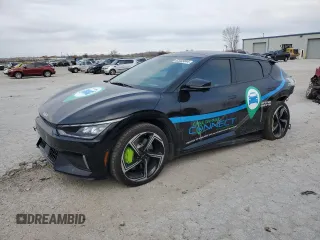 2023 Kia EV6 GT with VIN KNDC5DLE1P5127401, listed as a Copart auction lot 82055844 with 15,227 mi miles and Salvage Title. Bid and sale history available at carsss.com. Image 1.