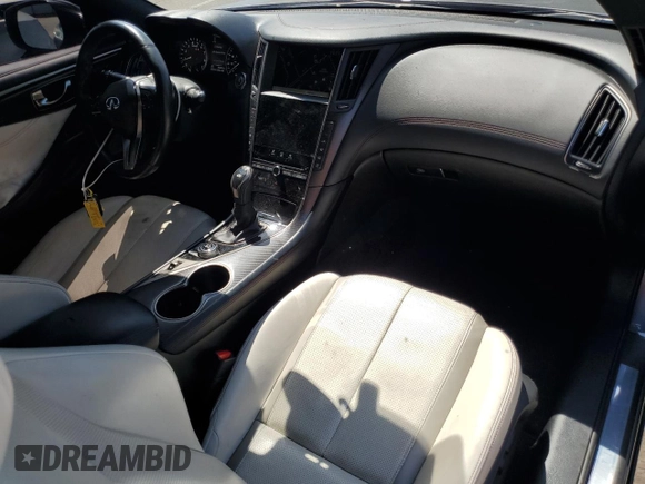 2021 Infiniti Q60 Red Sport 400 with VIN JN1FV7LK5MM530077, listed as a Copart auction lot 52732985 with 38,404 mi miles and Salvage title. Bid and sale history available at DreamBid. Image 8.
