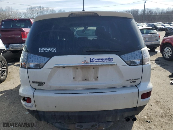 2010 Mitsubishi Outlander GT with VIN JA4JT5AX0AZ010894, listed as a Copart auction lot 42374545 with 165,036 mi miles and Salvage Title. Bid and sale history available at carsss.com. Image 6.