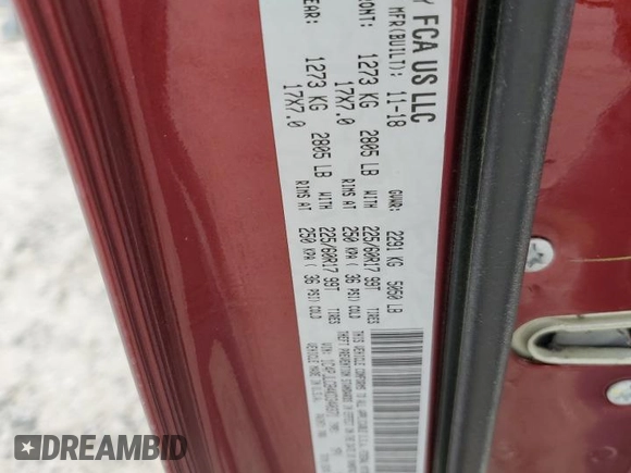 2019 Jeep Cherokee Latitude with VIN 1C4PJLCB4KD340371, listed as a Copart auction lot 51526405 with 60,413 mi miles and Salvage title. Bid and sale history available at DreamBid. Image 12.
