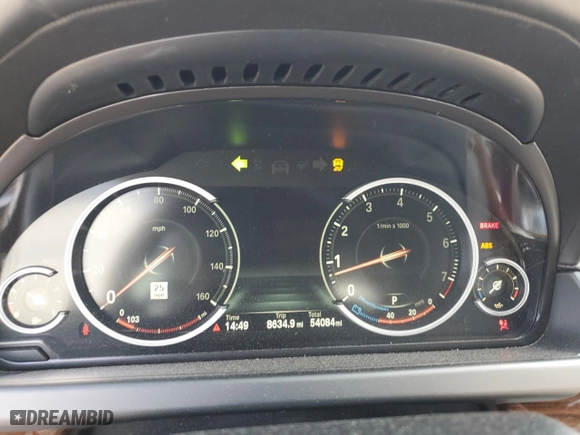 2017 BMW 6 Series 640i with VIN WBA6F1C52HGT83574, listed as a Copart auction lot 46136995 with 54,084 mi miles and Salvage Title. Bid and sale history available at carsss.com. Image 9.