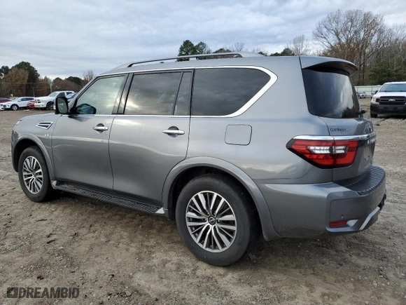 2021 Nissan Armada SL with VIN JN8AY2BB3M9790701, listed as a Copart auction lot 84950044 with NaN miles and Salvage Title. Bid and sale history available at carsss.com. Image 2.