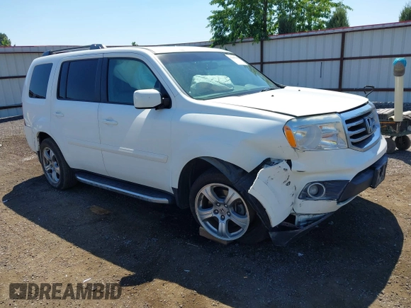 2013 Honda Pilot EX-L z VIN 5FNYF3H54DB012162, wystawiony jako IAAI lot #42465950 z przebiegiem 137 704 mil mil oraz . Historia ofert i sprzedaży dostępna na DreamBid. Obrazek 1.