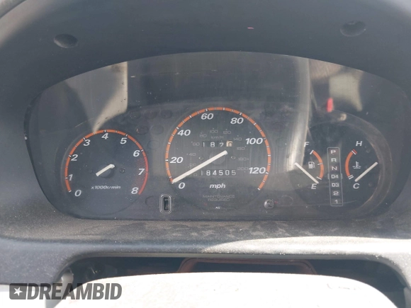 1998 Honda CR-V LX with VIN JHLRD2841WC018466, listed as a IAAI auction lot 42142021 with 184,505 mi miles. Bid and sale history available at carsss.com. Image 7.