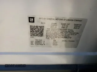 2018 Chevrolet Equinox LT with VIN 2GNAXSEV7J6266373, listed as a Copart auction lot 58294824 with 100,038 mi miles and Salvage Title. Bid and sale history available at carsss.com. Image 13.