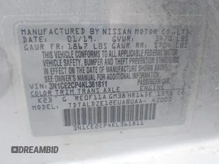 2019 Nissan Note SV с VIN 3N1CE2CP4KL361811, выставлен на аукционе IAAI как лот 42276307 с пробегом 60 744 миль миль и . История ставок и продаж доступна на DreamBid. Изображение 9.
