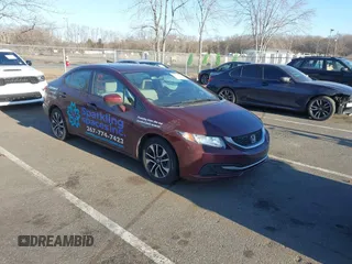 2014 Honda Civic EX with VIN 19XFB2F80EE270941, listed as a IAAI auction lot 41585542 with 104,446 mi miles. Bid and sale history available at carsss.com. Image 1.